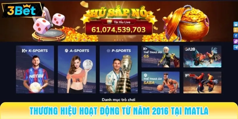 Thương hiệu hoạt động từ năm 2016 tại Matla