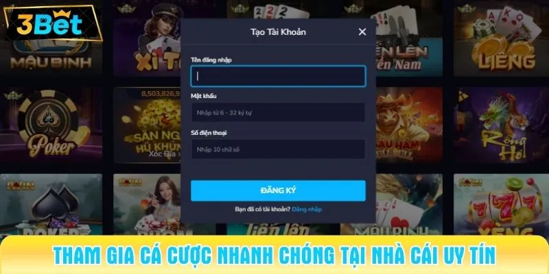 Tham gia cá cược nhanh chóng tại nhà cái uy tín