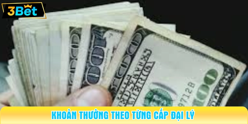 Khoản thưởng theo từng cấp đại lý 