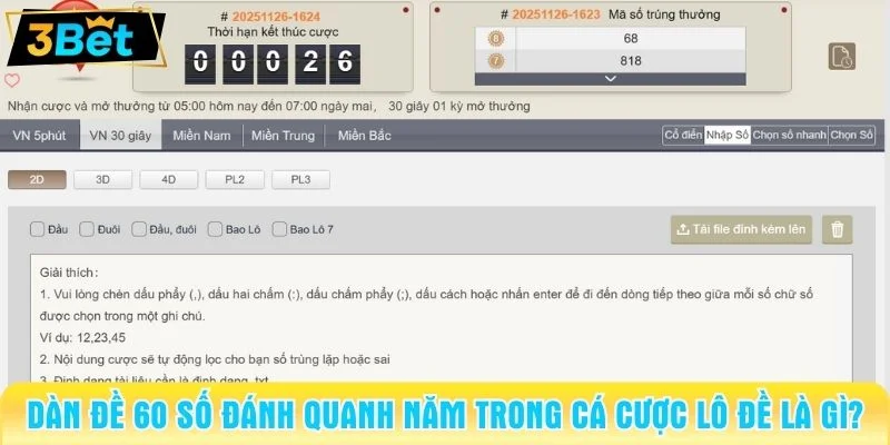 dàn đề 60 số đánh quanh năm 1