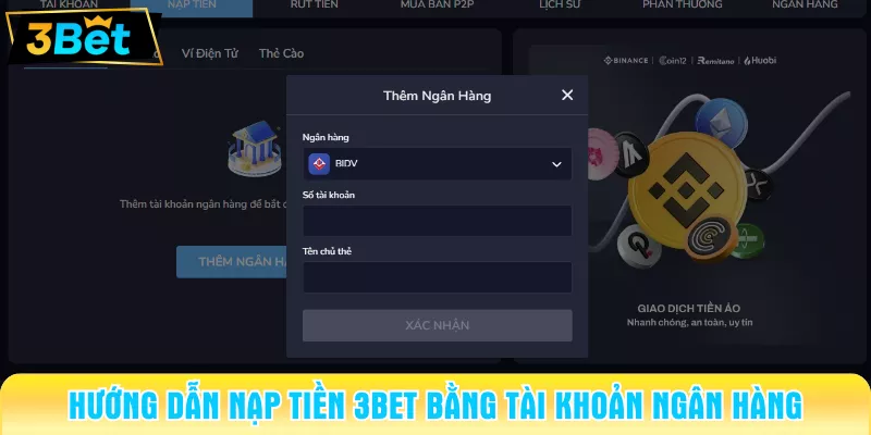 Nạp tiền 3BET