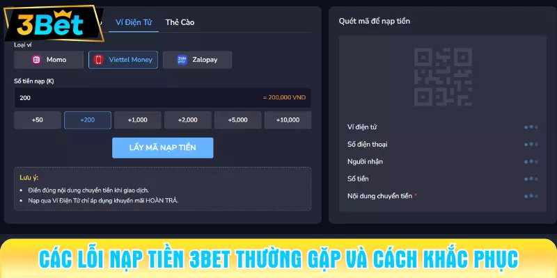 Nạp tiền 3BET