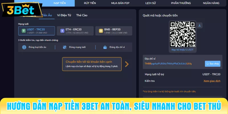 Nạp tiền 3BET